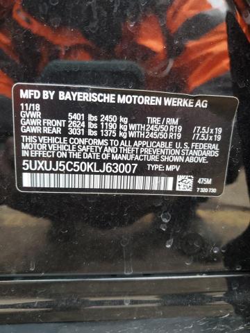 5UXUJ5C50KLJ63007 - 2019 BMW X4 M40I BLACK photo 12