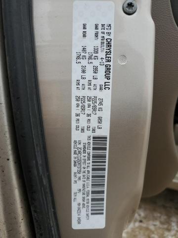 2C4RC1CG5DR737350 - 2013 CHRYSLER TOWN & COU TOURING L GOLD photo 13