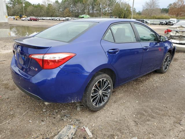 5YFBURHE3FP336273 - 2015 TOYOTA COROLLA L BLUE photo 3