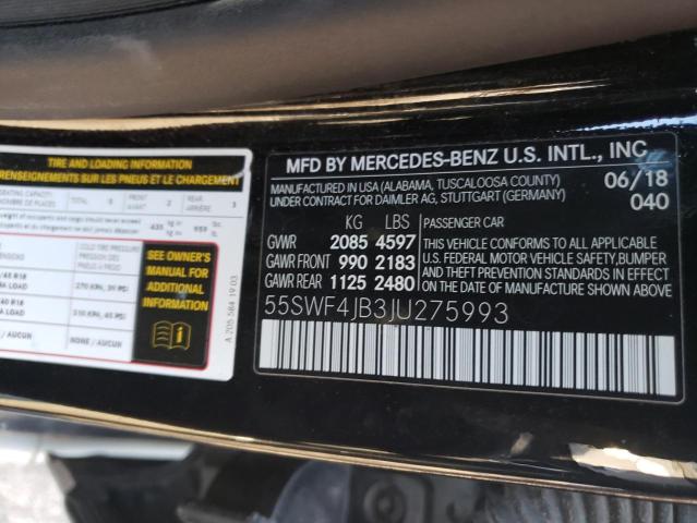 55SWF4JB3JU275993 - 2018 MERCEDES-BENZ C 300 BLACK photo 13