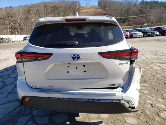 5TDKARAH6PS022848 - 2023 TOYOTA HIGHLANDER HYBRID XLE WHITE photo 6