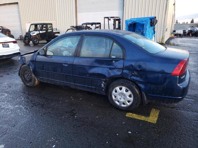 2HGES16513H564931 - 2003 HONDA CIVIC LX BLUE photo 2