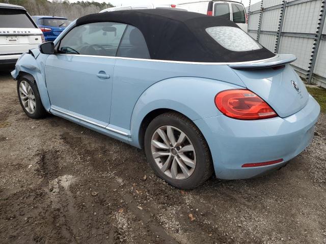 3VW5P7AT0DM811655 - 2013 VOLKSWAGEN BEETLE BLUE photo 2