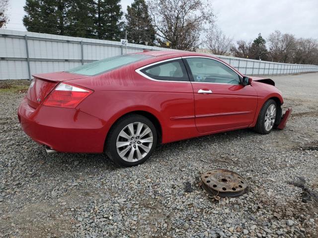 1HGCS22899A000027 - 2009 HONDA ACCORD EXL RED photo 3