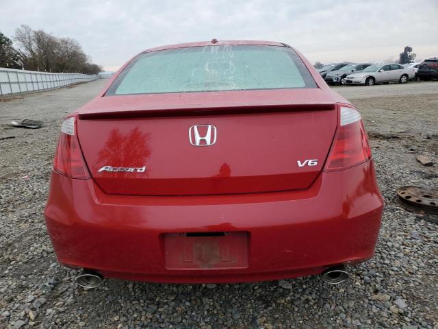 1HGCS22899A000027 - 2009 HONDA ACCORD EXL RED photo 6