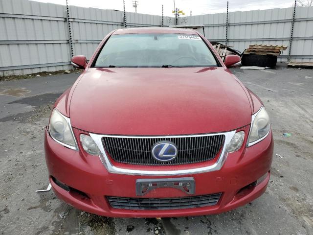 JTHBC96S885013167 - 2008 LEXUS GS 450H RED photo 5