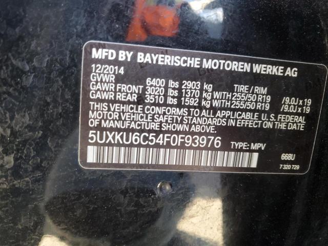 5UXKU6C54F0F93976 - 2015 BMW X6 XDRIVE50I BLACK photo 13