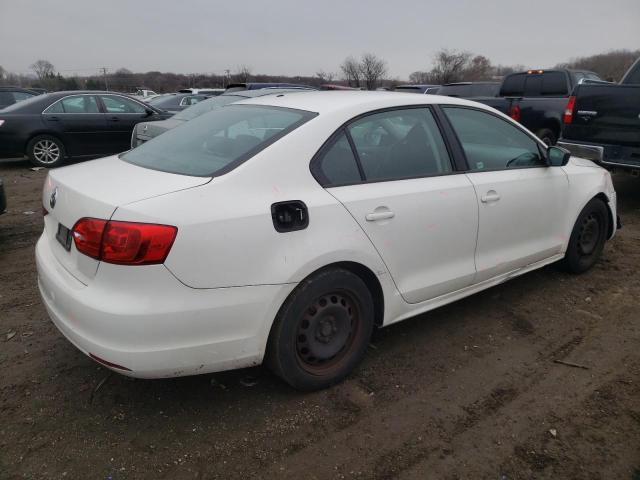 3VW2K7AJ1DM370571 - 2013 VOLKSWAGEN JETTA BASE WHITE photo 3
