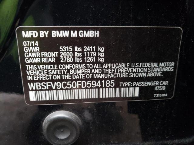 WBSFV9C50FD594185 - 2015 BMW M5 BLACK photo 12