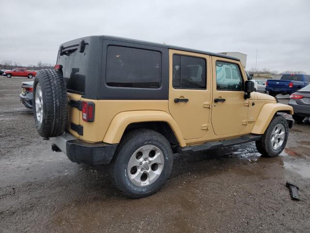 1C4BJWEG8DL653856 - 2013 JEEP WRANGLER SAHARA YELLOW photo 3