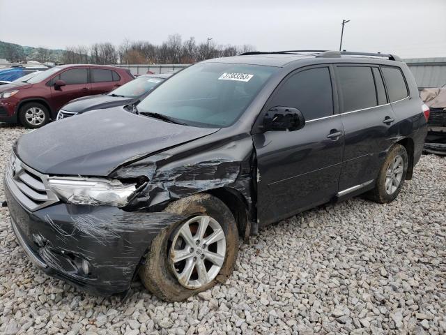 5TDBK3EHXCS163906 - 2012 TOYOTA HIGHLANDER BASE Gris photo 1