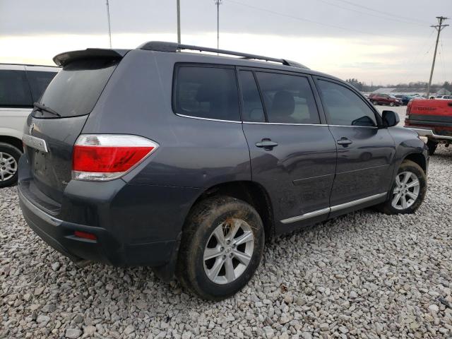 5TDBK3EHXCS163906 - 2012 TOYOTA HIGHLANDER BASE Gris photo 3