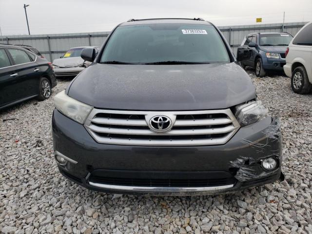 5TDBK3EHXCS163906 - 2012 TOYOTA HIGHLANDER BASE Gris photo 5