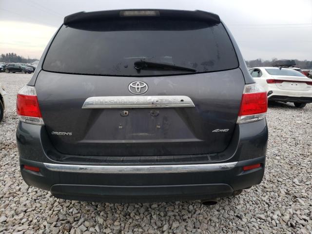 5TDBK3EHXCS163906 - 2012 TOYOTA HIGHLANDER BASE Gris photo 6