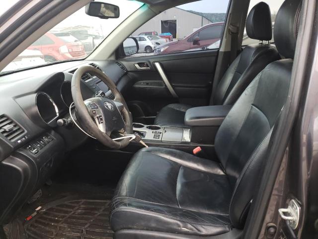 5TDBK3EHXCS163906 - 2012 TOYOTA HIGHLANDER BASE Gris photo 7
