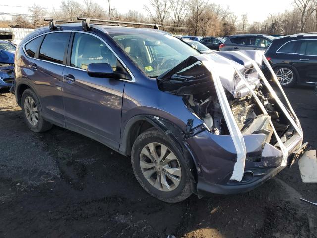 5J6RM4H78EL024468 - 2014 HONDA CR-V EXL BLUE photo 4