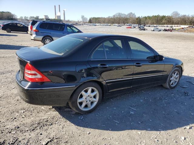 WDBRF64J94F487695 - 2004 MERCEDES-BENZ C 320 BLACK photo 3