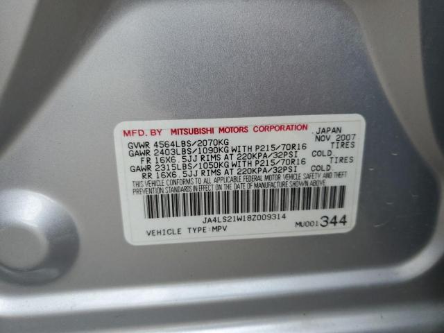 JA4LS21W18Z009314 - 2008 MITSUBISHI OUTLANDER ES SILVER photo 14