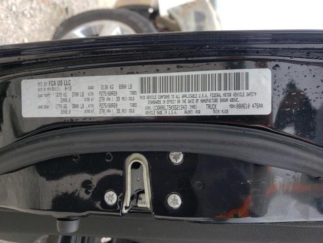 1C6RR6LT5KS521543 - 2019 RAM 1500 CLASS SLT შავი ფოტო 12