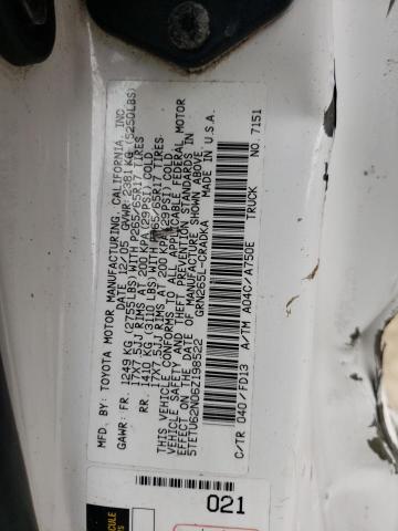 5TETU62N06Z198522 - 2006 TOYOTA TACOMA PRERUNNER ACCESS CAB WHITE photo 12