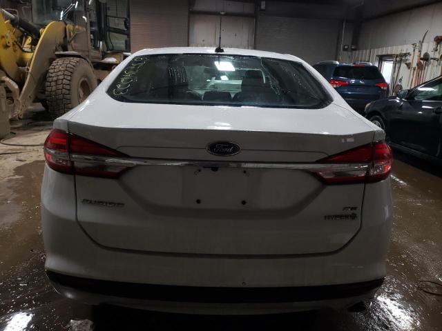 3FA6P0LUXHR380910 - 2017 FORD FUSION SE HYBRID WHITE photo 6