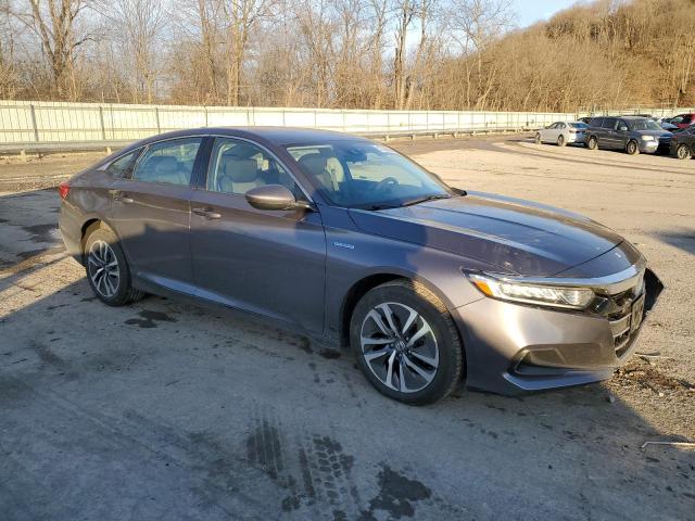 1HGCV3F19MA006798 - 2021 HONDA ACCORD HYBRID GRAY photo 4