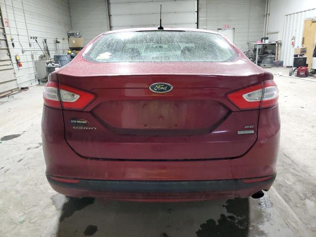 3FA6P0HDXER103209 - 2014 FORD FUSION SE RED photo 6