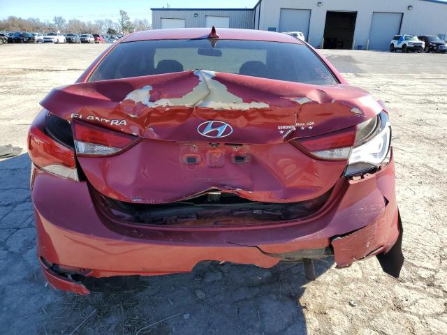 KMHDH4AE3EU184387 - 2014 HYUNDAI ELANTRA SE RED photo 6