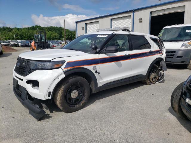 1FM5K8AB0MGC22707 - 2021 FORD EXPLORER POLICE INTERCEPTOR Weiß Foto 1
