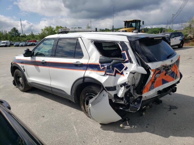 1FM5K8AB0MGC22707 - 2021 FORD EXPLORER POLICE INTERCEPTOR Weiß Foto 2