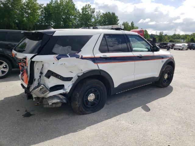 1FM5K8AB0MGC22707 - 2021 FORD EXPLORER POLICE INTERCEPTOR Weiß Foto 3