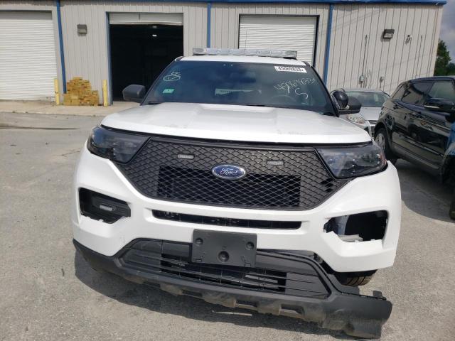 1FM5K8AB0MGC22707 - 2021 FORD EXPLORER POLICE INTERCEPTOR Weiß Foto 5