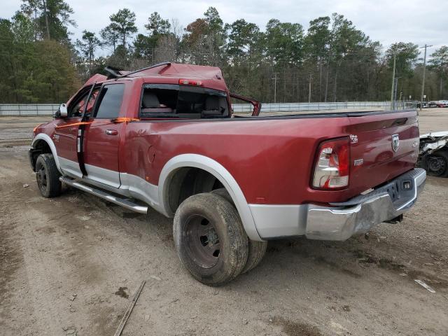 3C63DRJL5CG342937 - 2012 DODGE RAM 3500 LARAMIE BURGUNDY photo 2