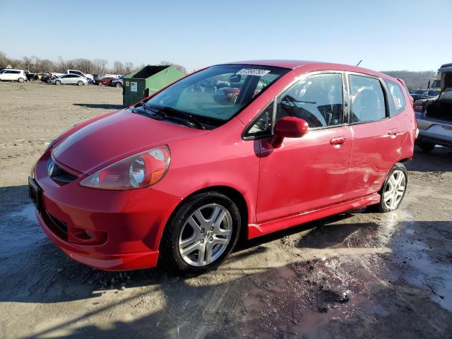 JHMGD38637S009558 - 2007 HONDA FIT S RED photo 1