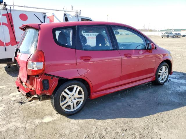 JHMGD38637S009558 - 2007 HONDA FIT S RED photo 3