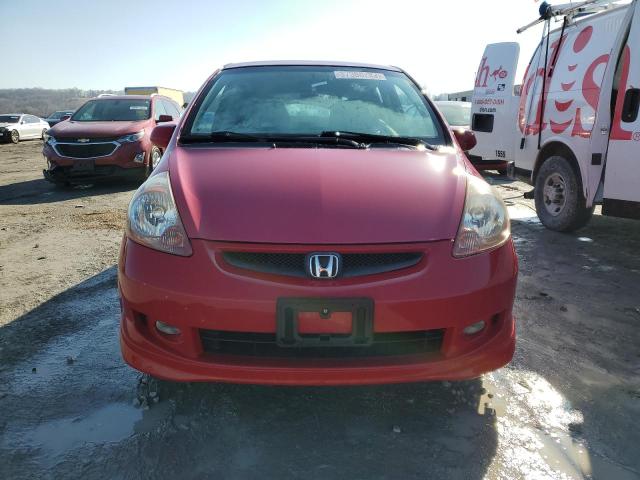 JHMGD38637S009558 - 2007 HONDA FIT S 红色 照片 5
