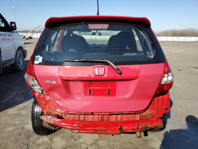 JHMGD38637S009558 - 2007 HONDA FIT S RED photo 6