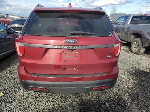 1FM5K8D89HGA62543 - 2017 FORD EXPLORER XLT RED photo 6