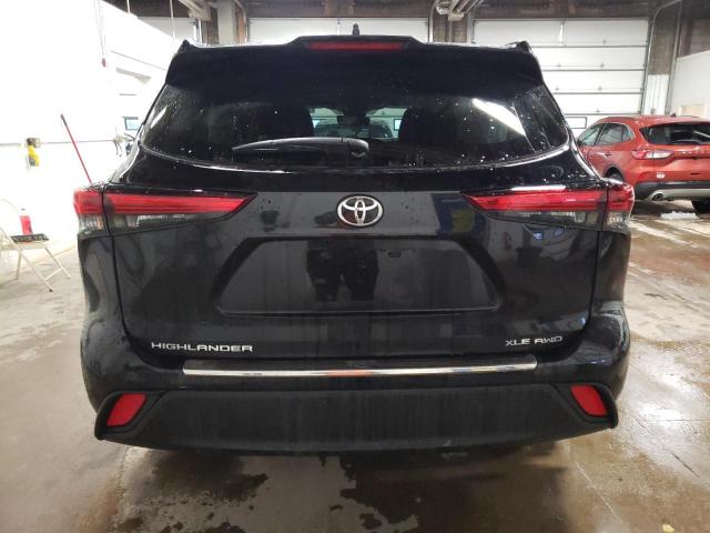 5TDGZRBH7NS229324 - 2022 TOYOTA HIGHLANDER XLE BLACK photo 6