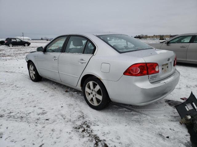 KNAGE123285169025 - 2008 KIA OPTIMA LX SILVER photo 2