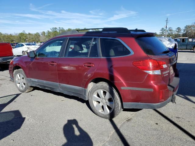 4S4BRBKC6B3400076 - 2011 SUBARU OUTBACK 2.5I LIMITED RED photo 2