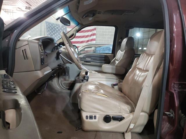 1FMNU41S2YEA00383 - 2000 FORD EXCURSION XLT BURGUNDY photo 7