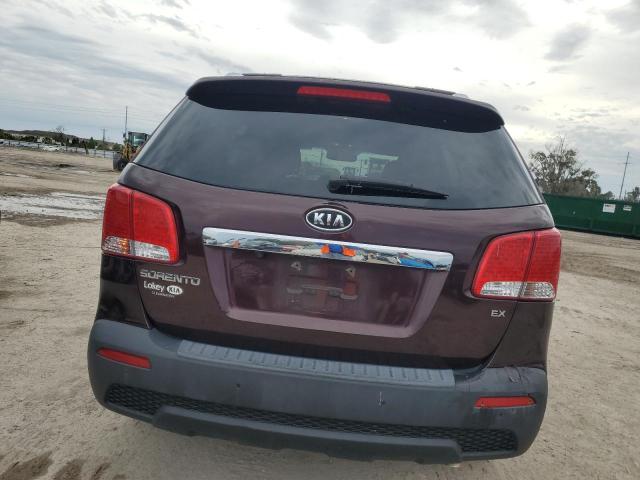 5XYKU4A69DG399854 - 2013 KIA SORENTO EX MAROON photo 6