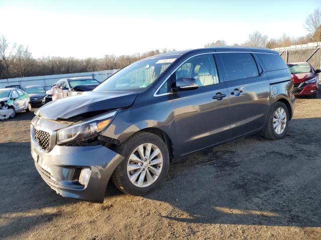 KNDMC5C19F6046071 - 2015 KIA SEDONA EX GRAY photo 1