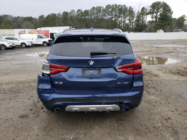 5UXTR9C52JLD70379 - 2018 BMW X3 XDRIVE30I BLUE photo 6