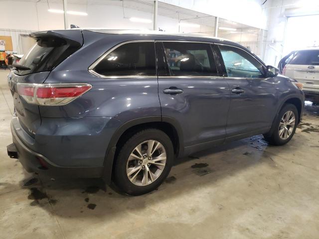 5TDJKRFH5FS103596 - 2015 TOYOTA HIGHLANDER XLE ლურჯი ფოტო 3