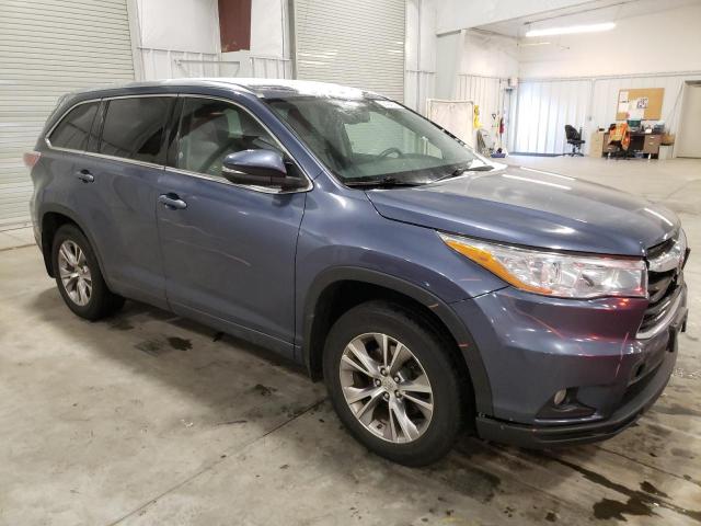 5TDJKRFH5FS103596 - 2015 TOYOTA HIGHLANDER XLE BLUE photo 4