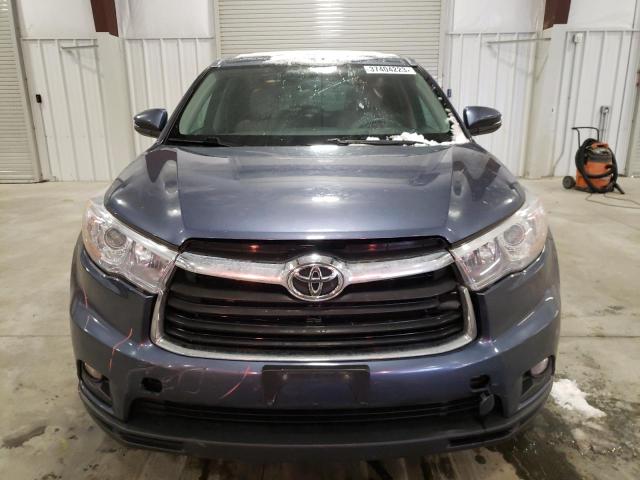 5TDJKRFH5FS103596 - 2015 TOYOTA HIGHLANDER XLE BLUE photo 5