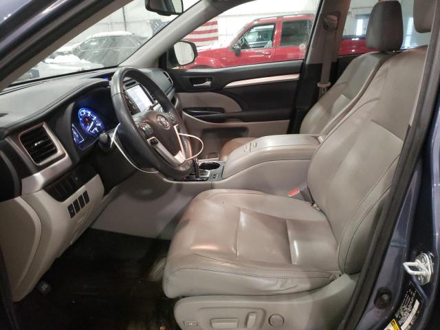 5TDJKRFH5FS103596 - 2015 TOYOTA HIGHLANDER XLE ლურჯი ფოტო 7