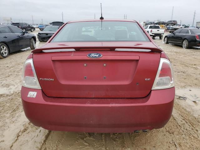 3FAHP07Z58R274931 - 2008 FORD FUSION SE RED photo 6